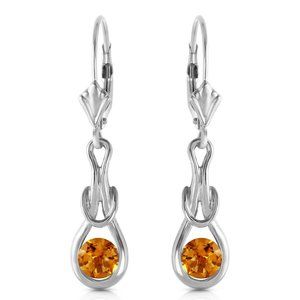 14K GOLD LEVER BACK EARRINGS WITH NATURAL CITRINES
